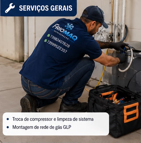 Serviços gerais de refrigeração e troca de compressor